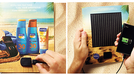 Nivea solar panel magazine advert